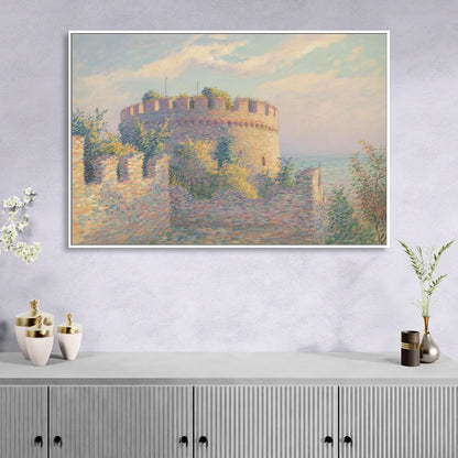 Heptapyrgion Fortress Sitting Room - White Canvas Wall Art