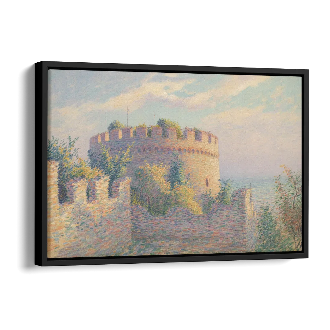 Heptapyrgion Fortress Side - Black Canvas Wall Art