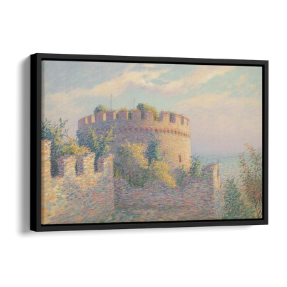 Heptapyrgion Fortress Side - Black Canvas Wall Art