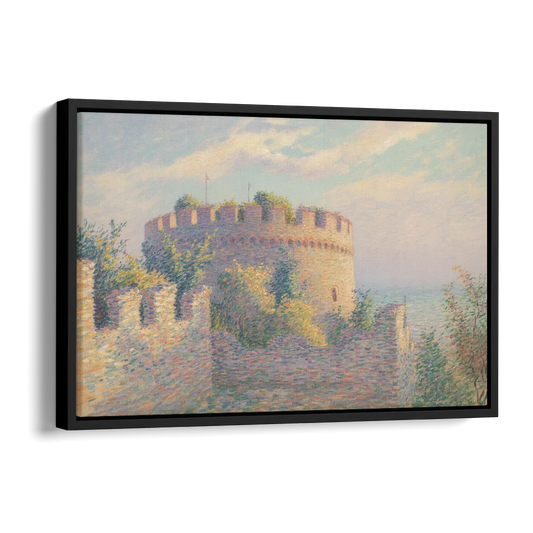 Heptapyrgion Fortress Side - Black Canvas Wall Art