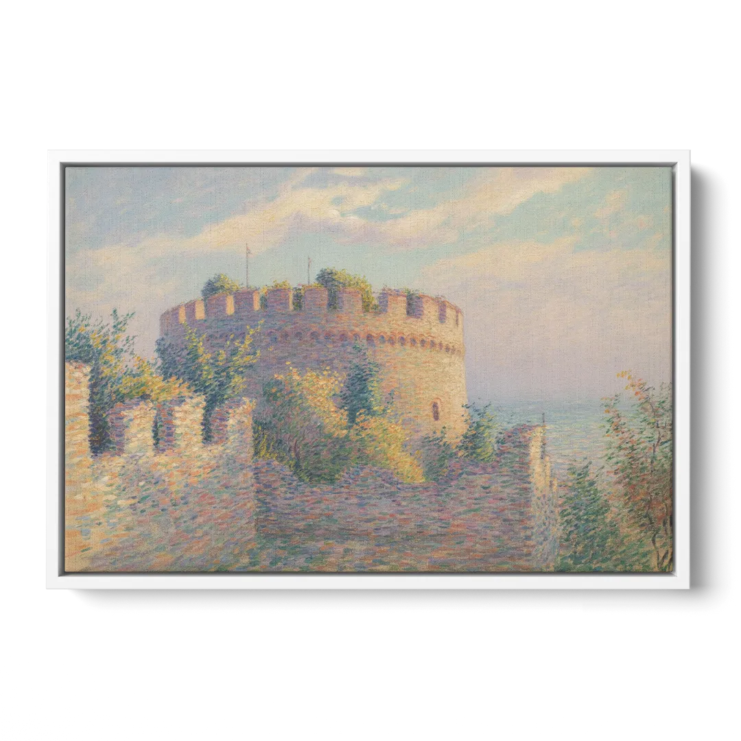 Heptapyrgion Fortress Front - White Canvas Wall Art
