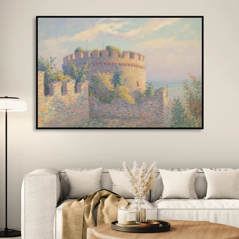 Heptapyrgion Fortress Sitting Room - Black Canvas Wall Art