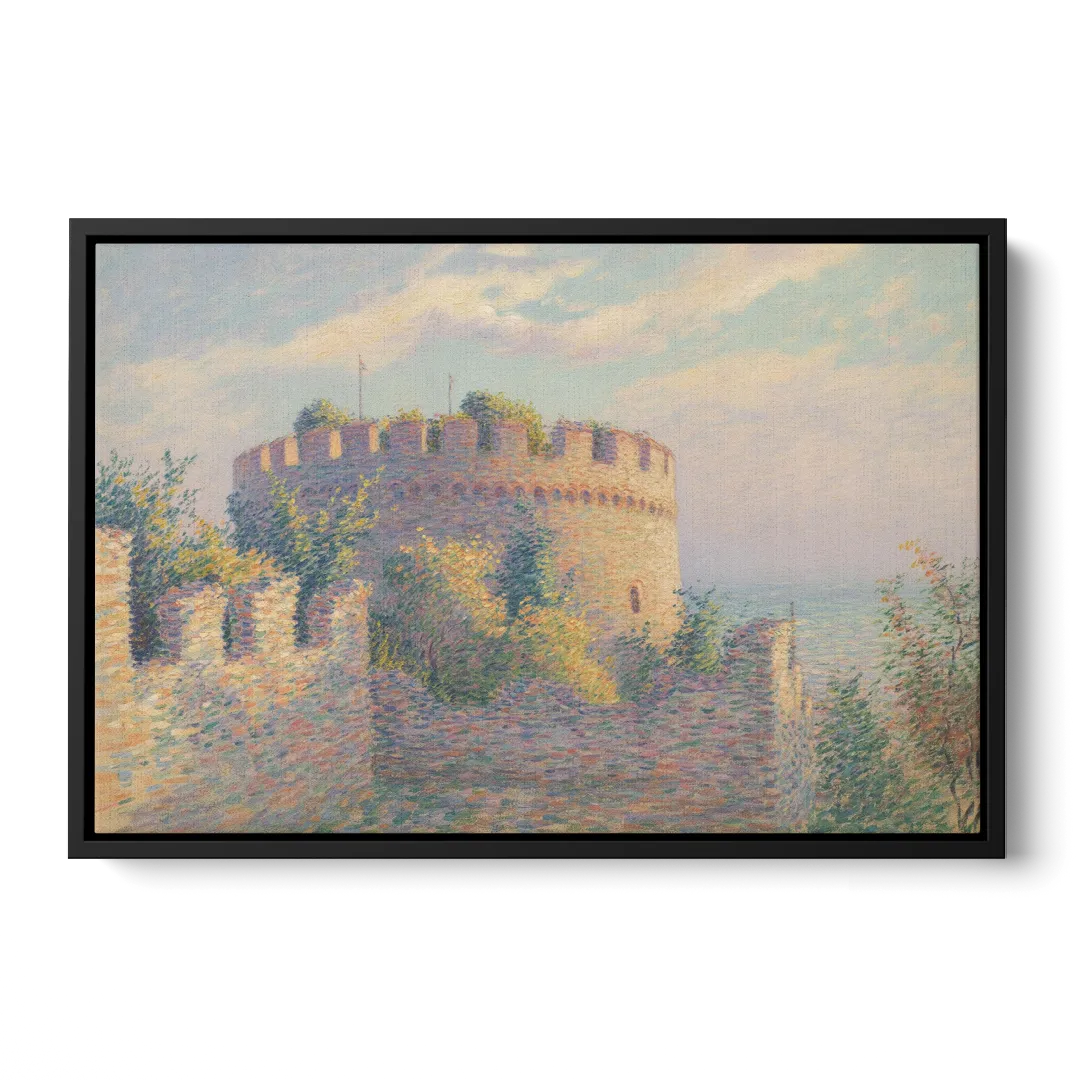 Heptapyrgion Fortress Front - Black Canvas Wall Art