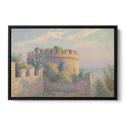 Heptapyrgion Fortress Front - Black Canvas Wall Art
