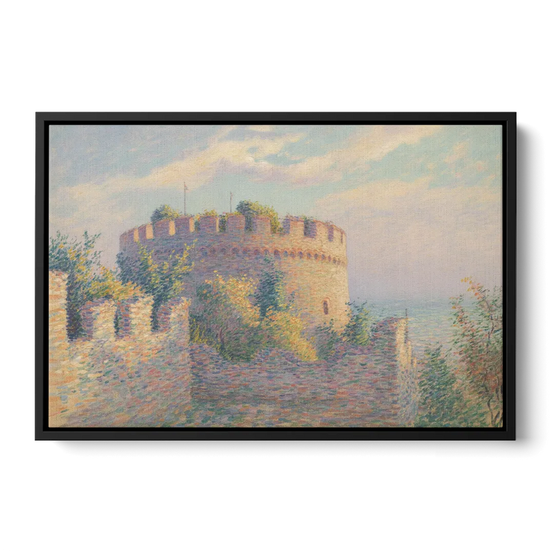 Heptapyrgion Fortress Front - Black Canvas Wall Art