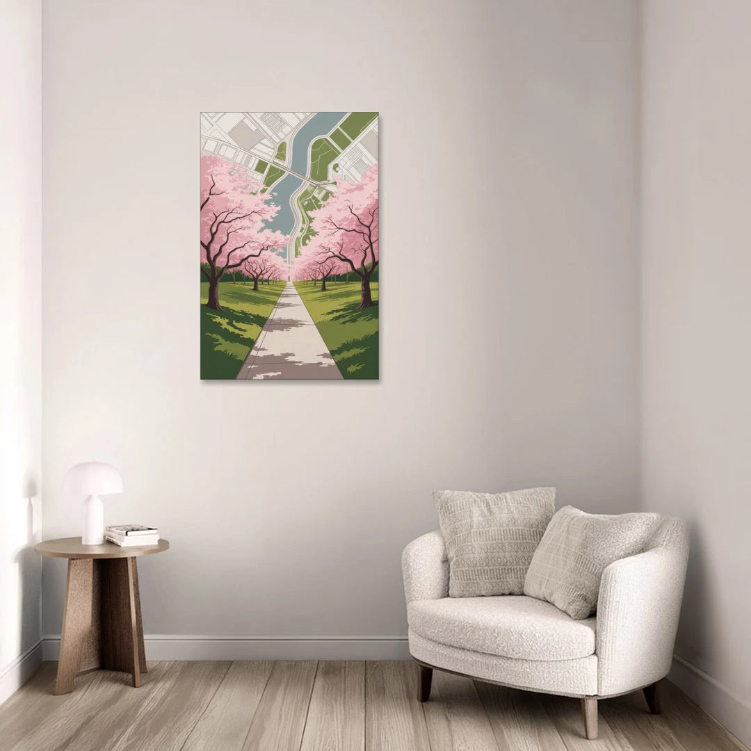 High Park Cherry Blossoms - Canvas Wall Art - Sofa - 24x36