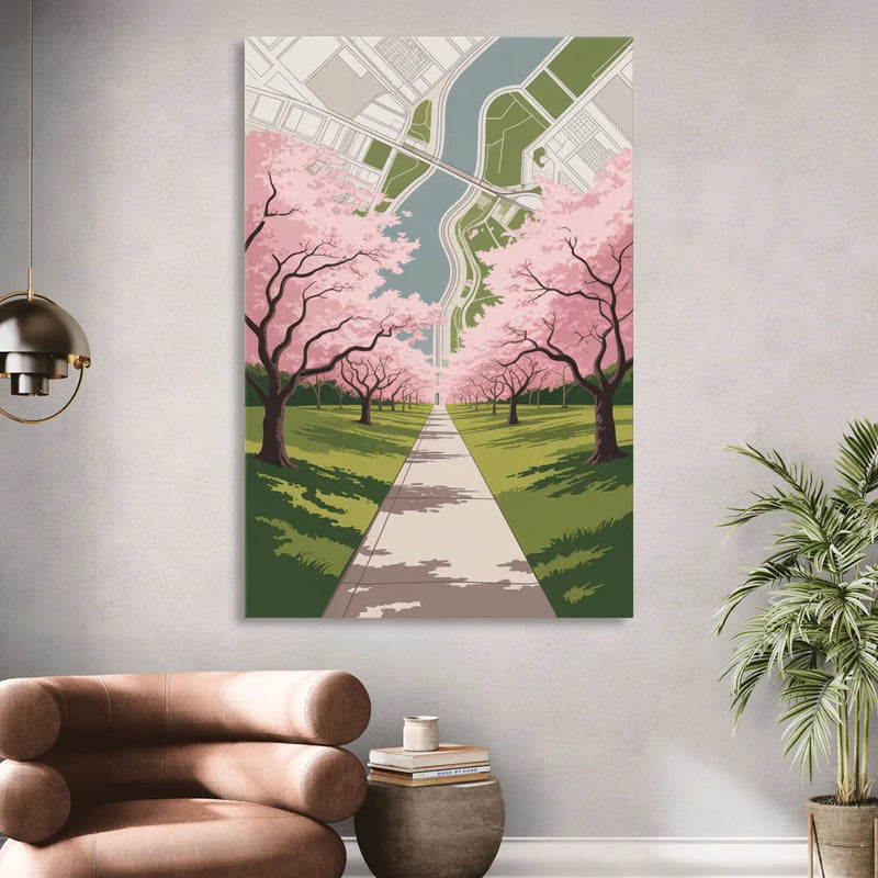 High Park Cherry Blossoms Sitting Room - Canvas Wall Art