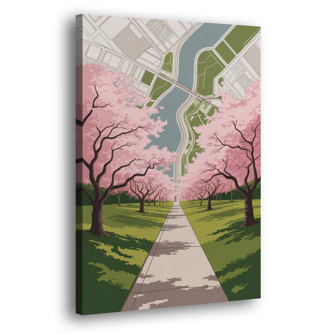High Park Cherry Blossoms Side - Canvas Wall Art