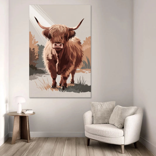 Highland Cows Charm - Canvas Wall Art - Sofa - 40x60