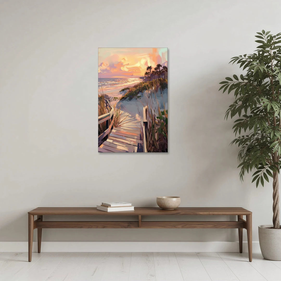 Hilton Head Island Atlantic Shoreline - Canvas Wall Art - Coffee Table - 24x36