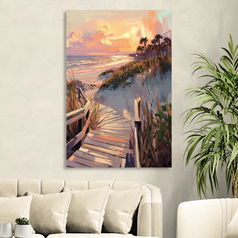 Hilton Head Island Atlantic Shoreline Sitting Room - Canvas Wall Art