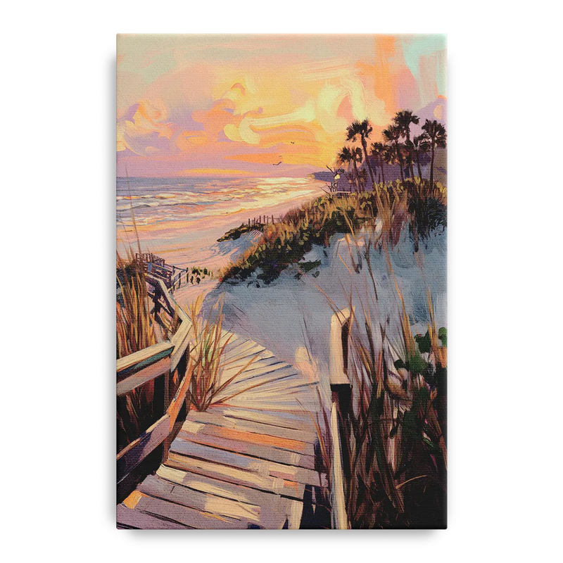 Hilton Head Island Atlantic Shoreline Front - Canvas Wall Art