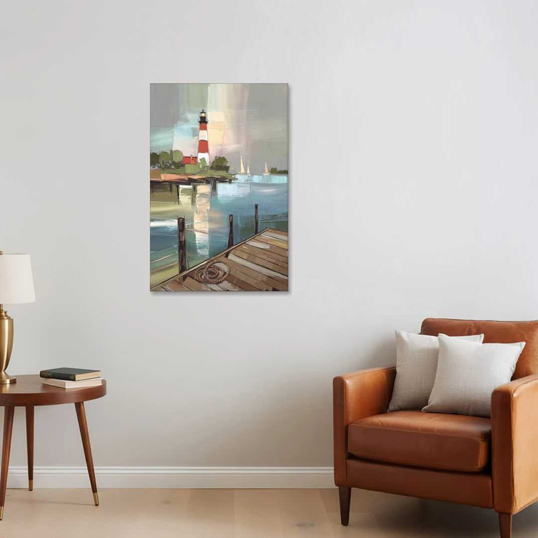 Hilton Head Island Coastal Lighthouse - Canvas Wall Art - Sofa - 24x36