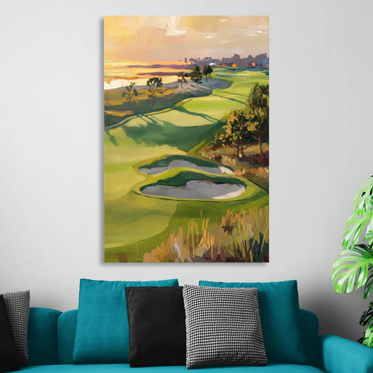 Hilton Head Island Golf Course Serenity Living Room - Canvas Wall Art