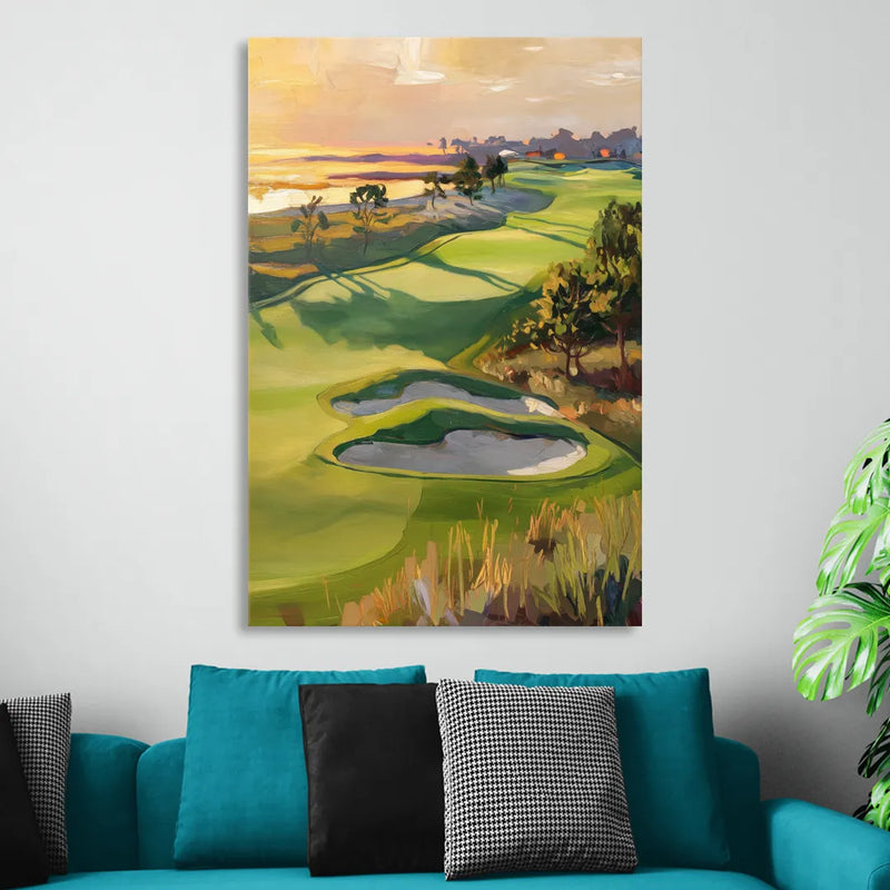 Hilton Head Island Golf Course Serenity Living Room - Canvas Wall Art