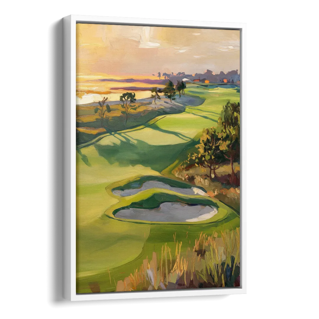 Hilton Head Island Golf Course Serenity Side - White Canvas Wall Art