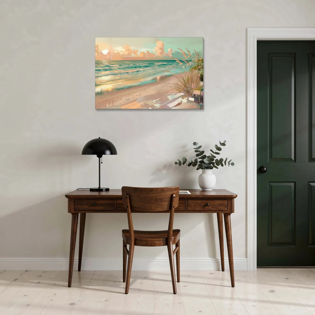 Hilton Head Island Oceanfront Sunrise - Canvas Wall Art - Office - 36x24