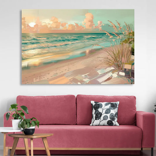 Hilton Head Island Oceanfront Sunrise Living Room - Canvas Wall Art