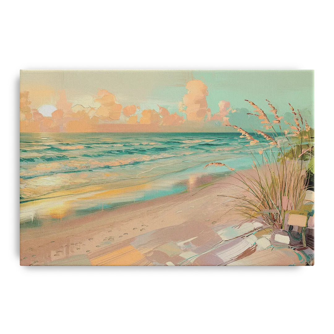 Hilton Head Island Oceanfront Sunrise Front - Canvas Wall Art