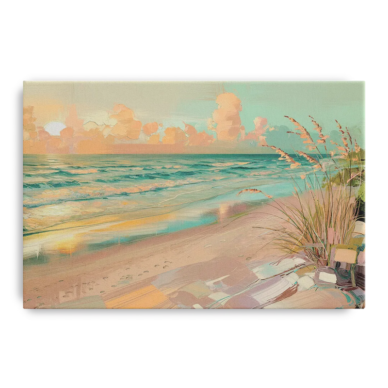Hilton Head Island Oceanfront Sunrise Front - Canvas Wall Art