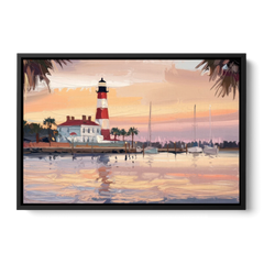 Hilton Head Island Palmetto Breeze - Black Framed Canvas Wall Art - Front