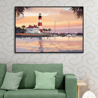 Hilton Head Island Palmetto Breeze Sitting Room - Black Canvas Wall Art