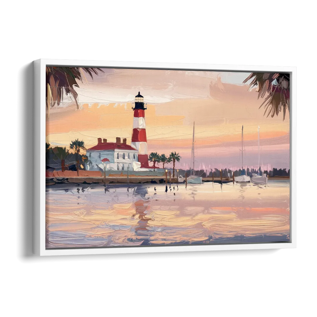 Hilton Head Island Palmetto Breeze Side - White Canvas Wall Art