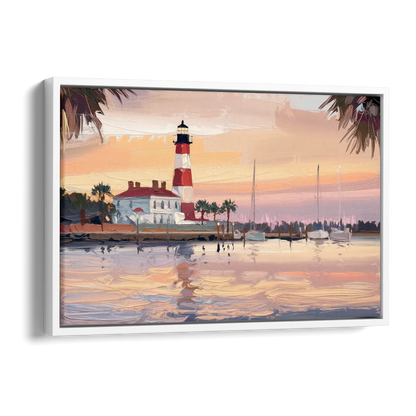 Hilton Head Island Palmetto Breeze Side - White Canvas Wall Art