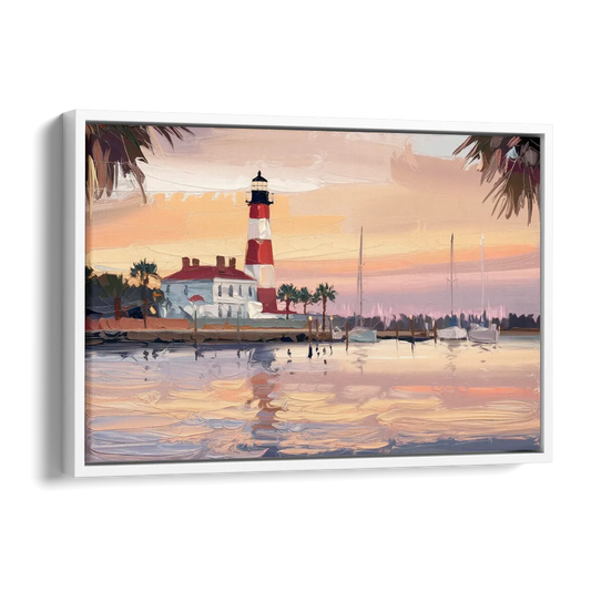 Hilton Head Island Palmetto Breeze Side - White Canvas Wall Art
