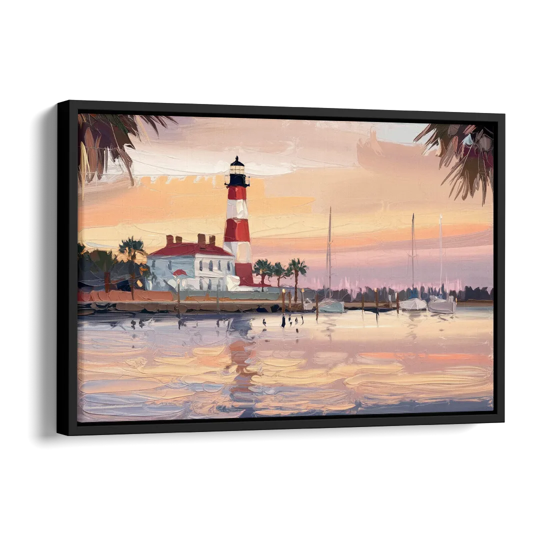Hilton Head Island Palmetto Breeze Side - Black Canvas Wall Art