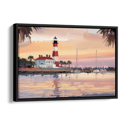 Hilton Head Island Palmetto Breeze Side - Black Canvas Wall Art