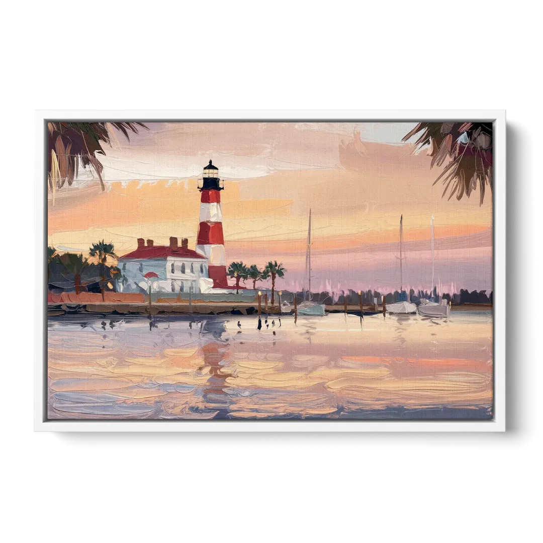Hilton Head Island Palmetto Breeze Front - White Canvas Wall Art