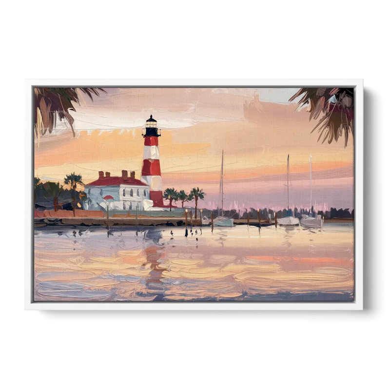 Hilton Head Island Palmetto Breeze Front - White Canvas Wall Art