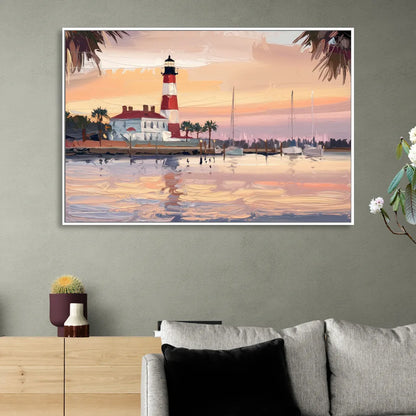 Hilton Head Island Palmetto Breeze Sitting Room - White Canvas Wall Art