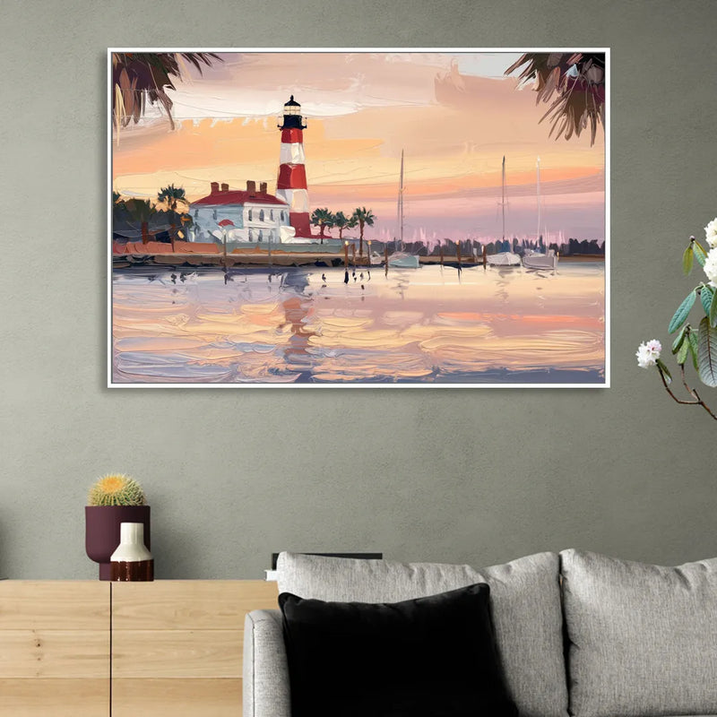 Hilton Head Island Palmetto Breeze Sitting Room - White Canvas Wall Art