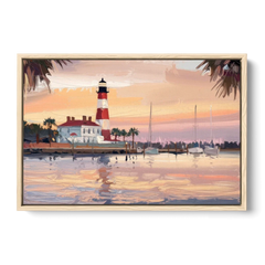 Hilton Head Island Palmetto Breeze - Oak Framed Canvas Wall Art - Front