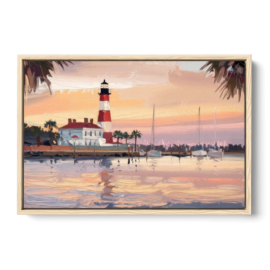Hilton Head Island Palmetto Breeze - Oak Framed Canvas Wall Art - Front