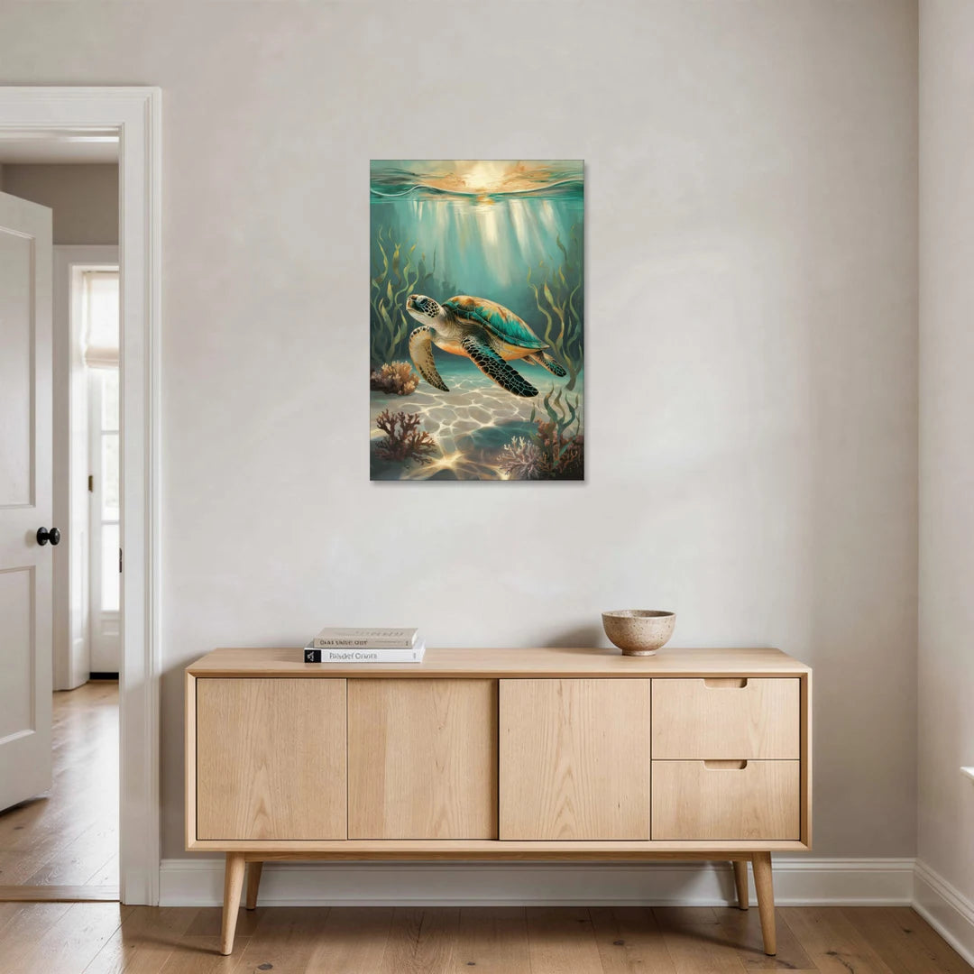 Hilton Head Island Sea Turtle Journey - Canvas Wall Art - Coffee Table - 24x36