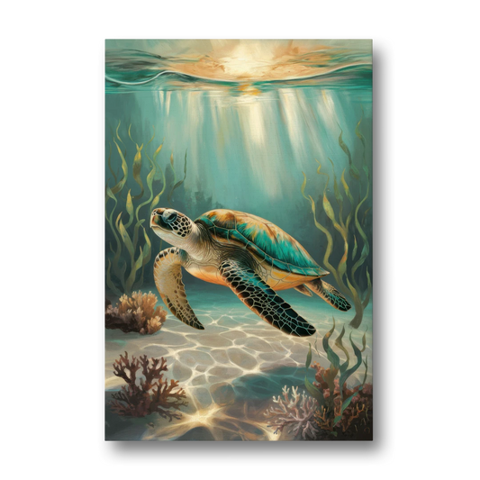 Hilton Head Island Sea Turtle Journey - Canvas Wall Art - Front