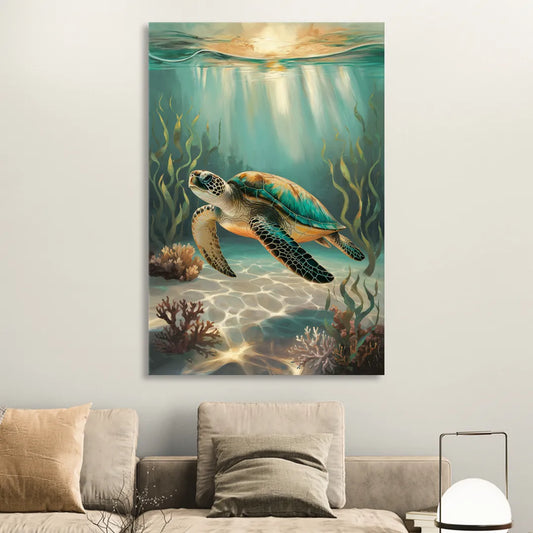 Hilton Head Island Sea Turtle Journey Living Room - Canvas Wall Art