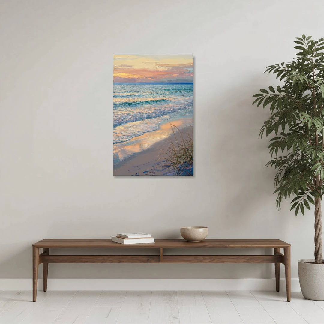 Hilton Head Island Sunset Beach View - Canvas Wall Art - Coffee Table - 24x36