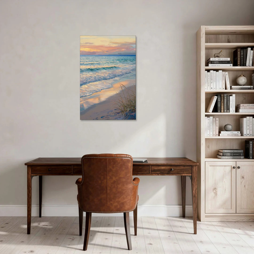 Hilton Head Island Sunset Beach View - Canvas Wall Art - Office - 24x36