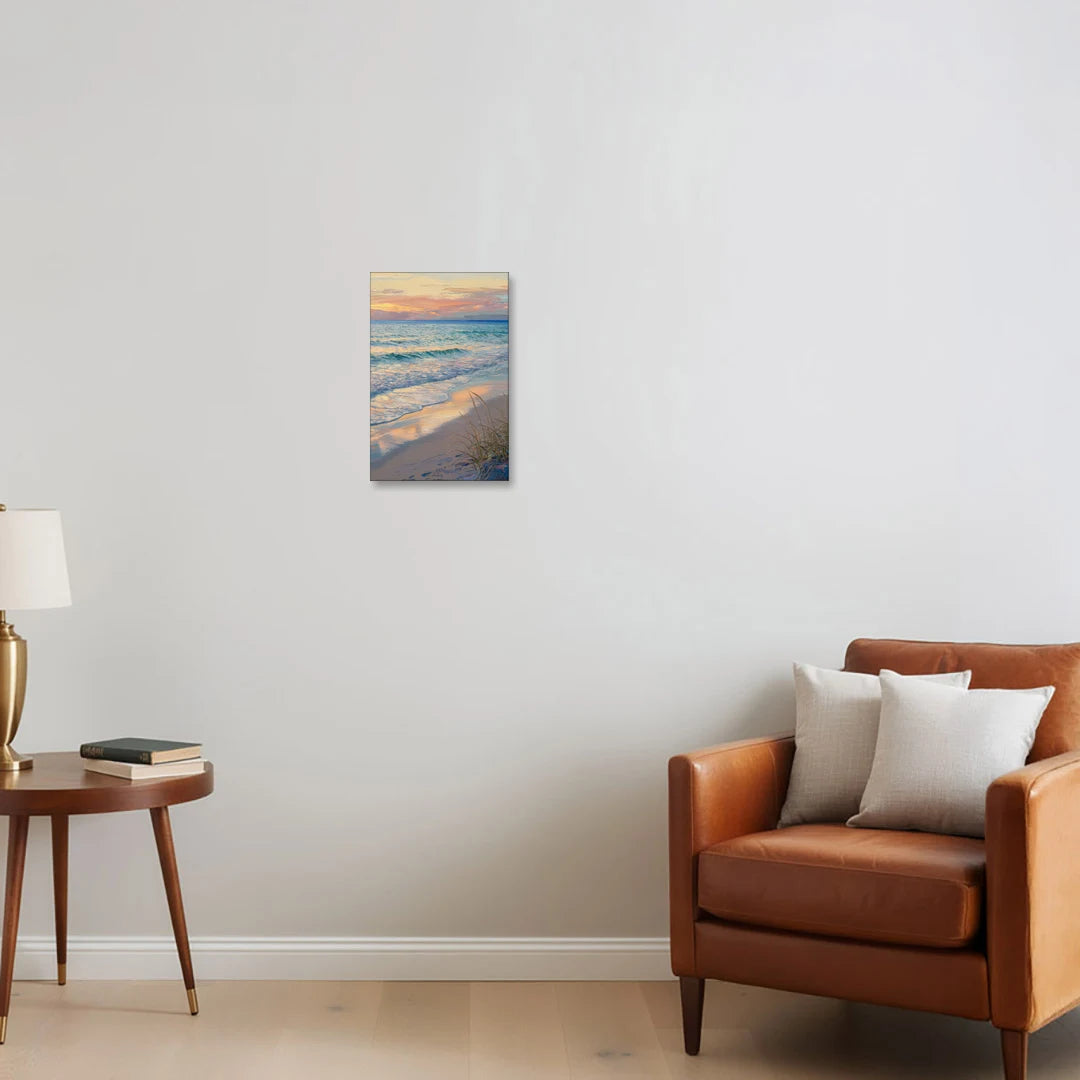 Hilton Head Island Sunset Beach View - Canvas Wall Art - Sofa - 12x18