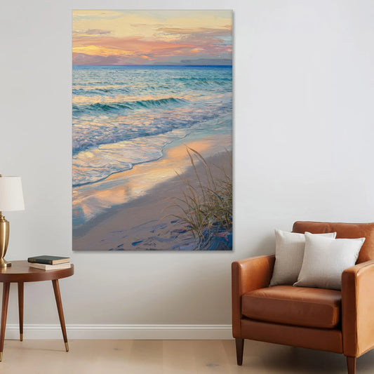 Hilton Head Island Sunset Beach View - Canvas Wall Art - Sofa - 40x60