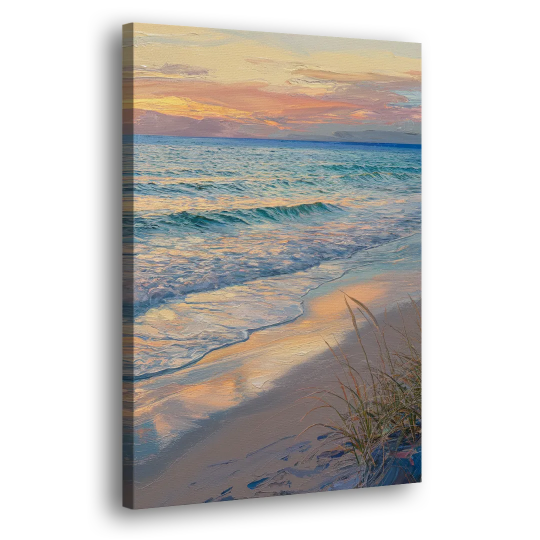 Hilton Head Island Sunset Beach View Side - Canvas Wall Art