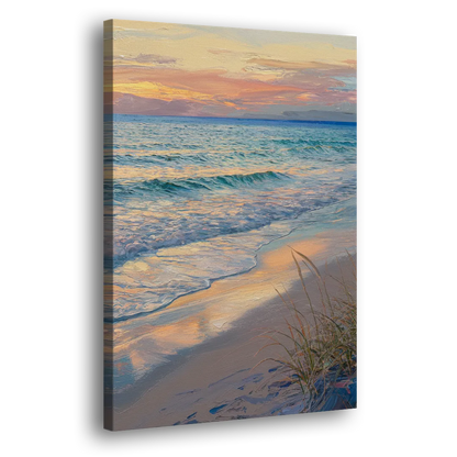 Hilton Head Island Sunset Beach View Side - Canvas Wall Art
