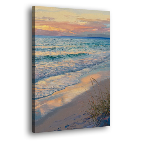 Hilton Head Island Sunset Beach View - Canvas Wall Art