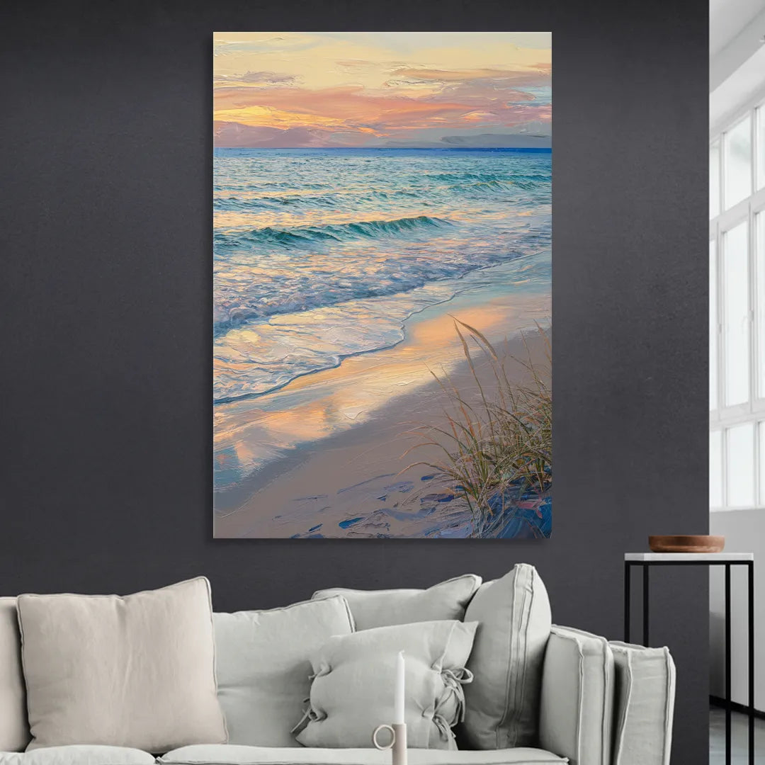Hilton Head Island Sunset Beach View Sitting Room - Canvas Wall Art