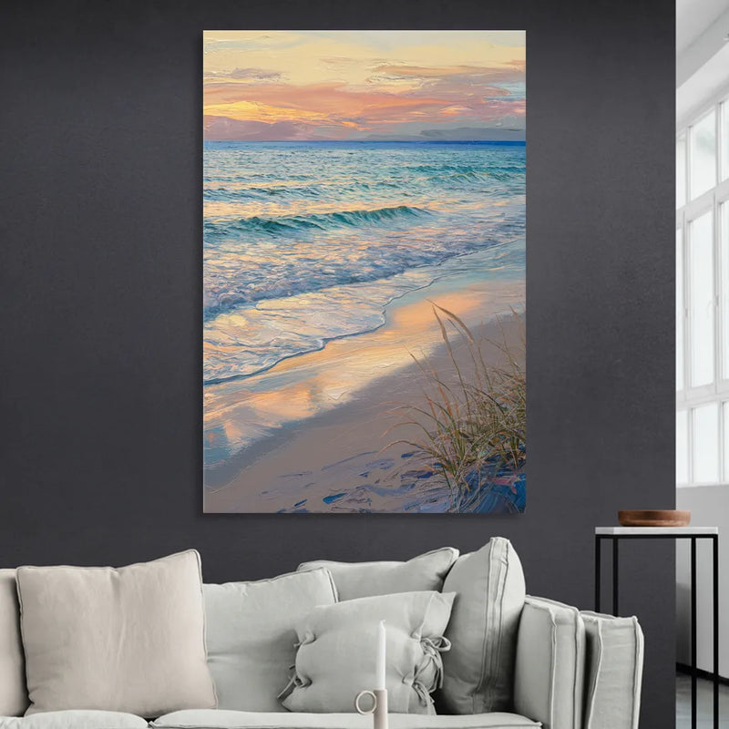 Hilton Head Island Sunset Beach View Sitting Room - Canvas Wall Art