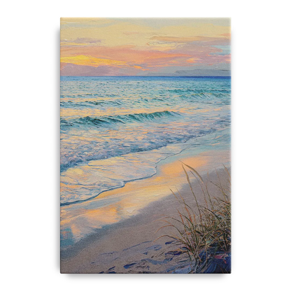 Hilton Head Island Sunset Beach View Front - Canvas Wall Art